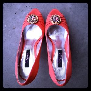 Nina Studded Peep Toe Heels